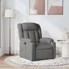 Image de Fauteuil De Massage Inclinable Gris Foncé Tissu Vidaxl