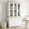 Image de Buffet Bodo Blanc Et Marron 115,5x43x200,5cm Bois Massif De Pin Vidaxl