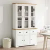 Image de vidaXL Buffet BODO blanc et marron 1155x43x2005cm bois massif de pin 3206452