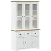 Image de Vidaxl buffet bodo blanc et marron 115,5x43x200,5cm bois massif de pin