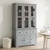 Image de Buffet Bodo Gris 115,5x43x200,5 Cm Bois Massif De Pin Vidaxl