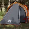 Image de vidaXL Tente de Camping 2 Personnes Tente dOmbrage avec Sac de Transport Auvent Portable avec Parois Latérales Gris et 94341