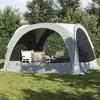 Image de vidaXL Tente de Réception Belvédère avec Parois Tonnelle de Barbecue Pavillon de Jardin Terrasse Patio Blanc 360x360x215 94368