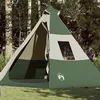 Image de Tente de camping - vidaXL - Tipi 7 personnes - Imperméable - Vert - Léger et portable