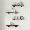 Image de vidaXL Étagères Murales 4 pcs Tablettes Suspendues avec Rangement Étagères à Livres Flottantes Décorations de Salon 838195