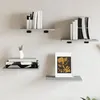 Image de vidaXL Étagères Murales 4 pcs Tablettes Suspendues avec Rangement Étagères à Livres Flottantes Décorations de Salon 838209