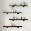 Image de Étagères Murales 4 Pcs Chêne Marron 60x10x1,5cm Bois Ingénierie Vidaxl