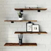 Image de vidaXL Étagères Murales 4 pcs Tablettes Suspendues avec Rangement Étagères à Livres Flottantes Décorations de Salon 838231