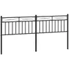 Image de Tête De Lit De Remplacement Métal Noir 193 Cm Vidaxl