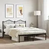 Image de Cadre De Lit Métal Sans Matelas Avec Tête De Lit Noir 140x190cm Vidaxl
