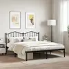 Image de Cadre De Lit Métal Sans Matelas Et Tête De Lit Noir 180x200 Cm Vidaxl