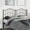 Image de Tête De Lit De Remplacement Métal Noir 135 Cm Vidaxl