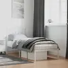 Image de Cadre De Lit Métal Sans Matelas Avec Tête De Lit Blanc 75x190cm Vidaxl