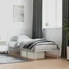 Image de Cadre De Lit Métal Sans Matelas Avec Tête De Lit Blanc 90x190cm Vidaxl