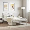 Image de vidaXL Cadre de lit métal avec tête de lit blanc 120x190 cm 373835