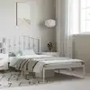 Image de Cadre De Lit Métal Sans Matelas Avec Tête De Lit Noir 135x190cm Vidaxl
