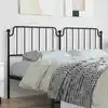 Image de Tête De Lit De Remplacement Métal Noir 180 Cm Vidaxl
