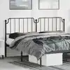 Image de Tête De Lit De Remplacement Métal Noir 193 Cm Vidaxl
