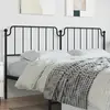 Image de Tête De Lit De Remplacement Métal Noir 200 Cm Vidaxl