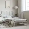Image de Cadre De Lit Métal Sans Matelas Et Tête De Lit Blanc 100x190 Cm Vidaxl