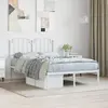 Image de Cadre De Lit Métal Sans Matelas Et Tête De Lit Blanc 120x200 Cm Vidaxl