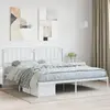Image de Cadre De Lit Métal Sans Matelas Et Tête De Lit Blanc 160x200 Cm Vidaxl