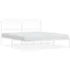 Image de Vidaxl cadre de lit métal sans matelas et tête de lit blanc 160x200 cm