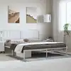 Image de Cadre De Lit Métal Sans Matelas Et Tête De Lit Blanc 193x203 Cm Vidaxl