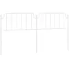 Image de Tête De Lit De Remplacement Métal Blanc 193 Cm Vidaxl