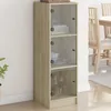 Image de vidaXL Buffet avec Portes en Verre Armoire Latérale avec Rangement Meuble de Salon Salle de Séjour Intérieur Moderne 836387