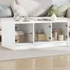 Image de Table Basse Avec Portes En Verre Blanc 102x50x42 Cm Vidaxl