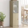 Image de vidaXL Buffet avec Portes en Verre Armoire Latérale avec Rangement Meuble de Salon Salle de Séjour Intérieur Moderne 836443
