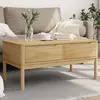 Image de Table Basse Floro Cire Marron 99x55,5x45 Cm Bois Massif De Pin Vidaxl