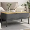 Image de Table Basse Floro Gris 99x55,5x45 Cm Bois Massif De Pin Vidaxl