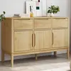 Image de Buffet Floro Marron Cire 114x43x74 Cm Bois Massif De Pin Vidaxl