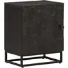 Image de Table De Chevet Noir 40x30x50 Cm Bois Massif Manguier Et Fer Vidaxl