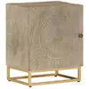 Image de Table De Chevet 40x30x50 Cm Bois Massif Manguier Et Fer Vidaxl