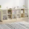Image de Bibliothèque Avec Portes Chêne Sonoma 204x37x75 Cm Vidaxl