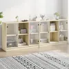 Image de vidaXL Bibliothèque avec Portes Armoire à Livres avec Rangement Meuble à Livres Bureau Salon Moderne Chêne Sonoma Bois 3206533