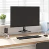 Image de vidaXL Support de Moniteur Support dOrdinateur avec Rangement Réhausseur d’Écran pour Ordinateur Bureau Blanc Verre 374222