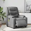 Image de Fauteuil De Massage Inclinable Électrique Gris Similicuir Vidaxl