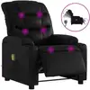 Image de Fauteuil De Massage Inclinable Électrique Noir Similicuir Vidaxl