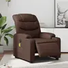 Image de Fauteuil De Massage Inclinable Électrique Marron Similicuir Vidaxl