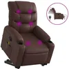 Image de Fauteuil Inclinable De Massage Électrique Marron Similicuir Vidaxl