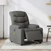 Image de Fauteuil Inclinable De Massage Électrique Gris Foncé Tissu Vidaxl
