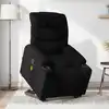 Image de Fauteuil De Massage Inclinable Noir Tissu Vidaxl