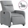 Image de Vidaxl fauteuil inclinable électrique gris clair tissu
