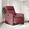 Image de Fauteuil Inclinable Électrique Rouge Bordeaux Tissu Vidaxl