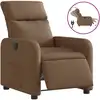 Image de Fauteuil Inclinable Électrique Marron Tissu Vidaxl