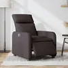 Image de Fauteuil Inclinable Électrique Marron Foncé Tissu Vidaxl